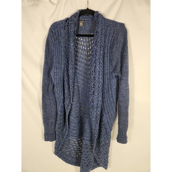 Eddie Baur Womens Circular Knit Cardigan Blue Gorgeous Cottagecore Boho L - Picture 1 of 7